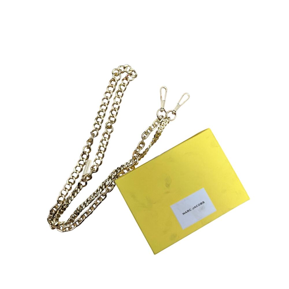 Marc Jacobs Gold Chain Strap “The Strap” Made in France New w/ Dust Bag NIB
